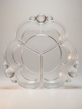 Vintage Duncan Miller Canterbury Style Clear Glass Divided Relish Dish 1643B